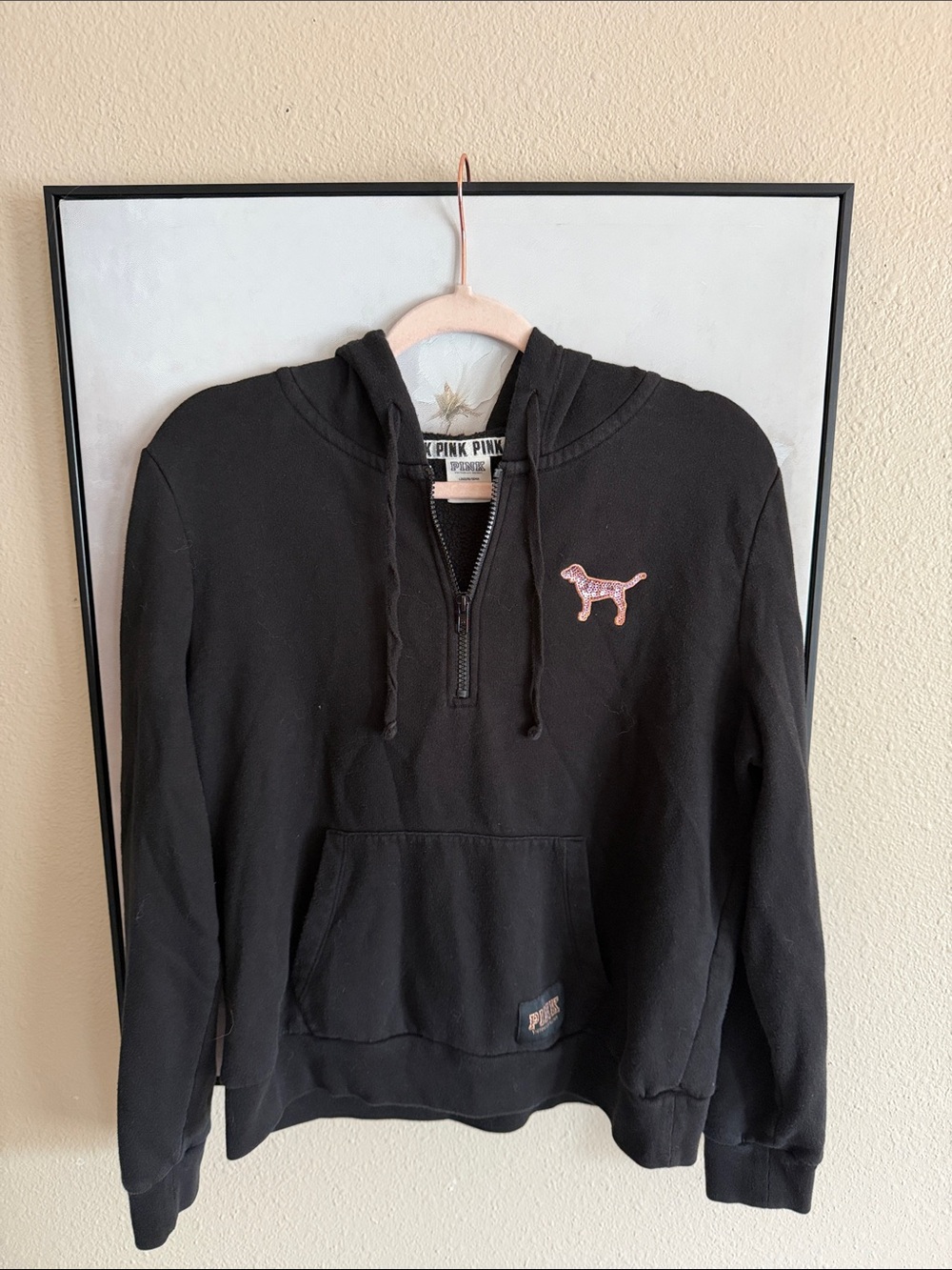 Victoria’s Secret PINK bling half zip hoodie